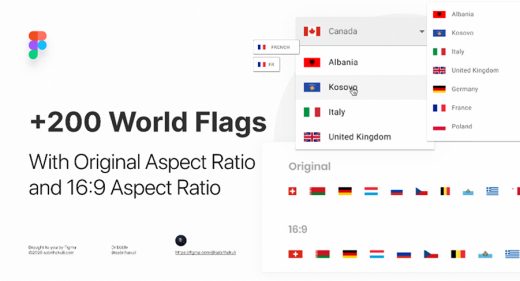 200 Free Figma World Flags