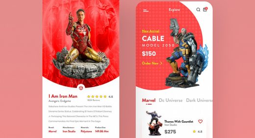 Action figure app template