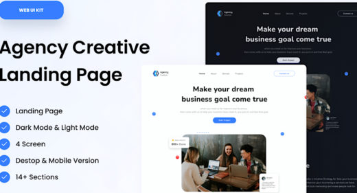 Agency responsive landing page for Figma