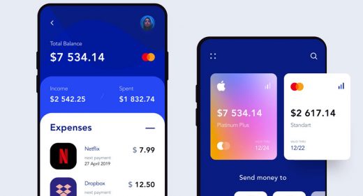 Banking app Figma mobile template