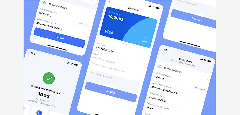 Banking finance Figma mobile template