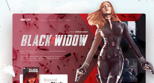 Black Widow website concept