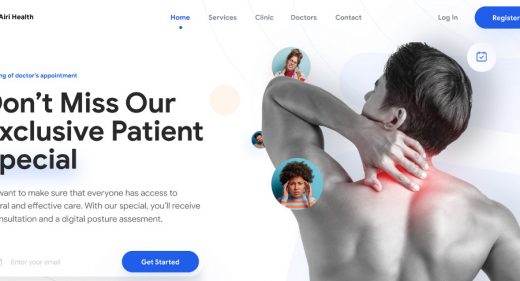 Clinic website Figma template