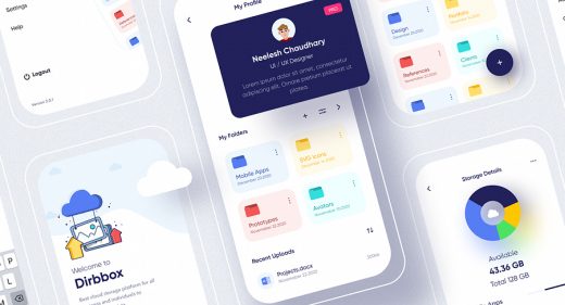 Cloud storage Figma app template