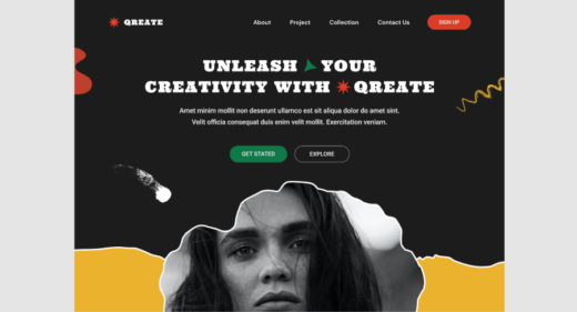 Creative hero section for homepage