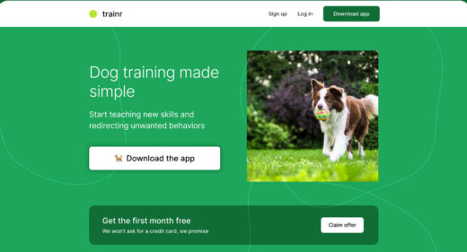 Dog training Figma landing page