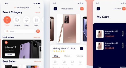 Ecommerce mobile Figma template