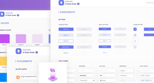 Eggplore - Free UI Styleguide
