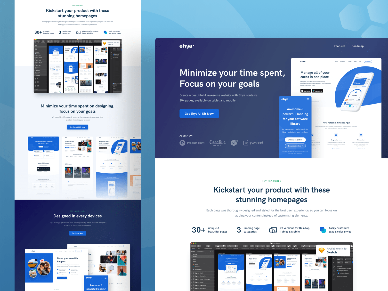 ehya landing page figma ui kit 5