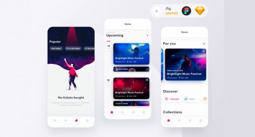 Event booking app Figma template