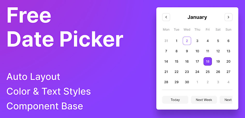 Figma calendar date picker