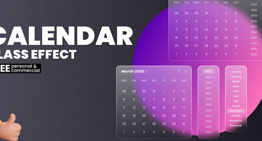 Figma Calendar glass component