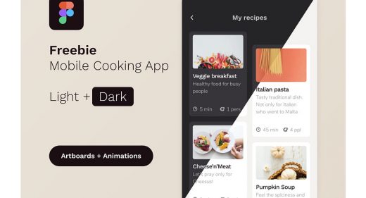 Figma cooking app template