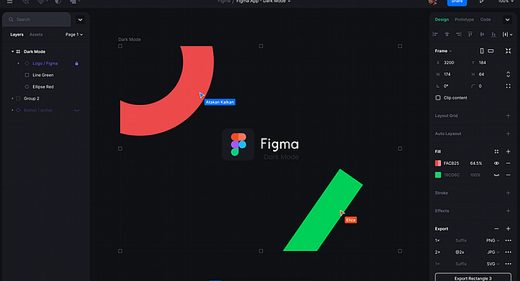 Figma dark mode UI