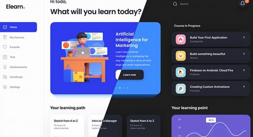 Figma e-learning dashboard template