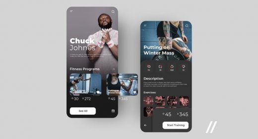 Figma Fitness app template