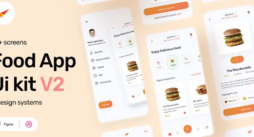 Figma food app free UI kit