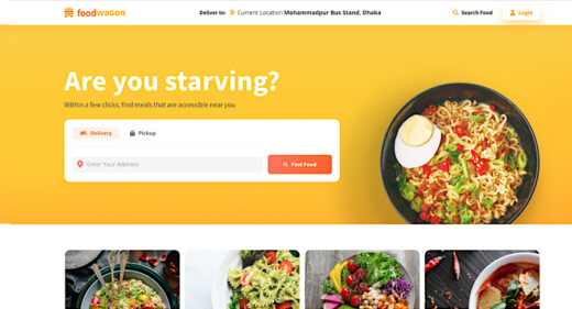 Figma Food delivery landing template