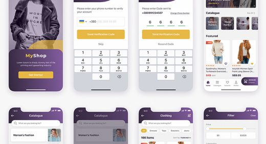 Figma free ecommerce app template