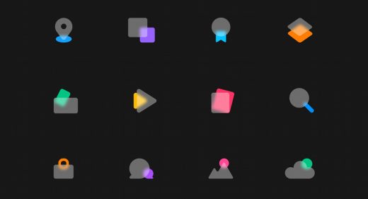 Figma frosted animated icons