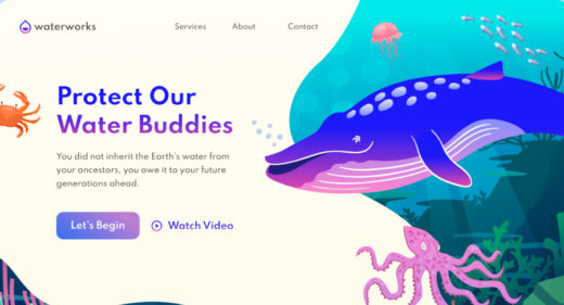 Figma landing page for world water day