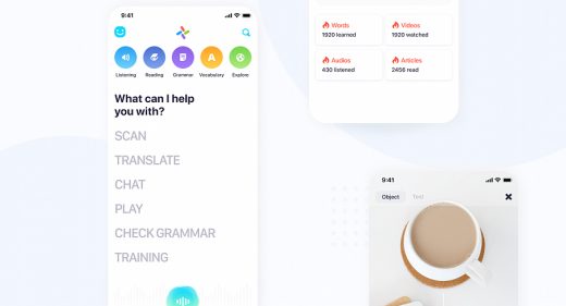 Figma language learning app template