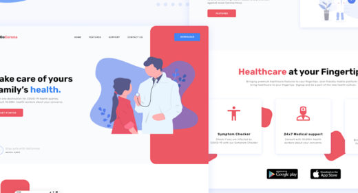 Figma medical landing page template