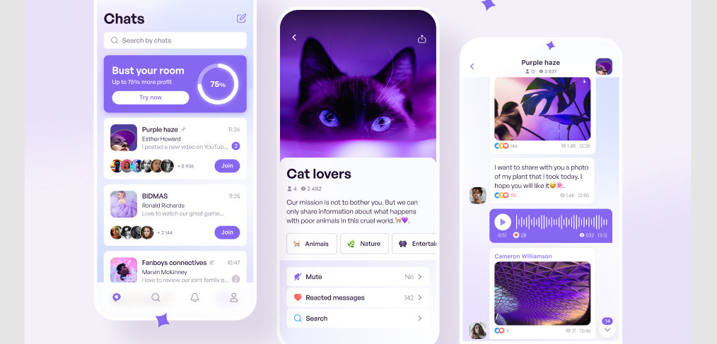 Figma messaging app concept