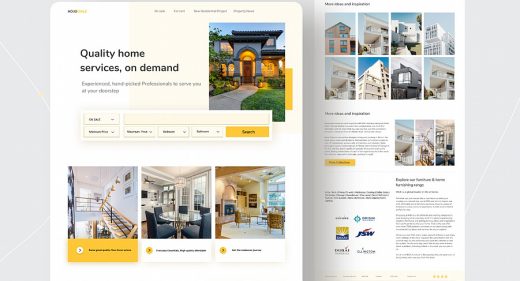 Figma real estate landing page