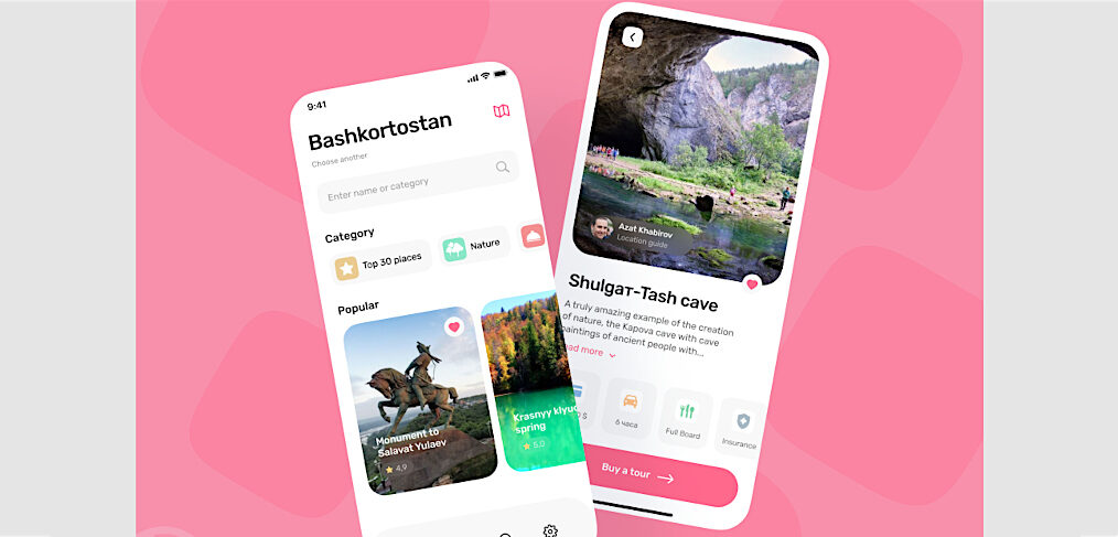 Figma travel app template