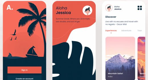 Figma travel app template