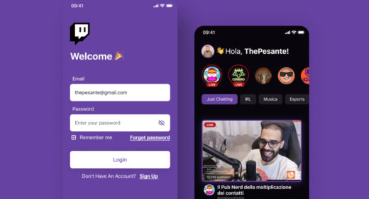 Figma Twitch template (mobile app)