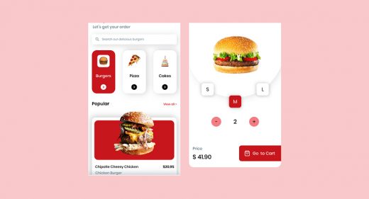 Food ordering Figma app template