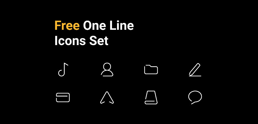 Free Figma one line icon set