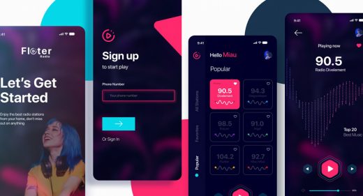 Free Figma radio app template