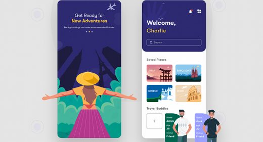 Free Figma travel app exploration