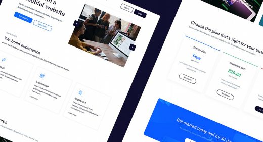 Freehand Figma landing page template