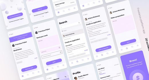 Freelance platform Free Figma UI kit