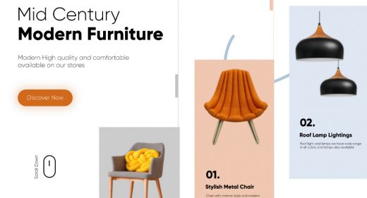 Furniture Website template for Figma