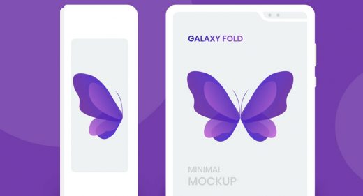 Galaxy Fold white Figma mockup