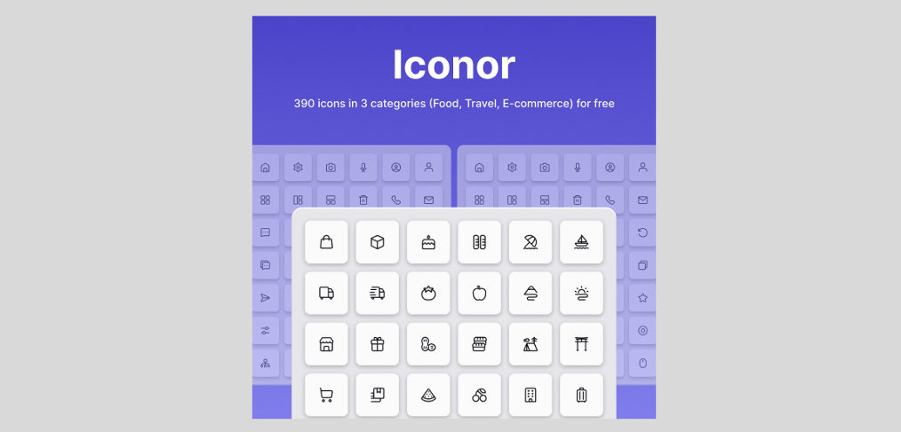 Iconor - 390 free Figma icons