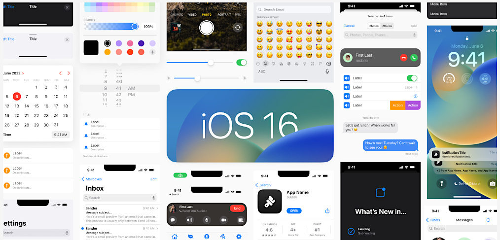 iOS 16 Figma UI kit