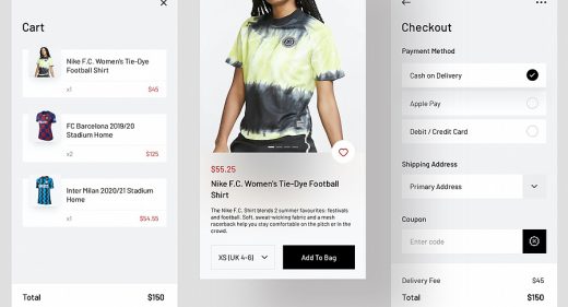 Jersey shop Figma mobile app