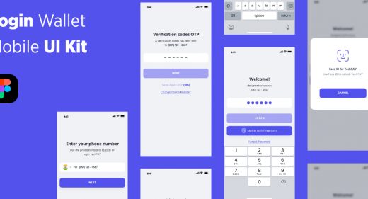 Login wallet Figma UI kit