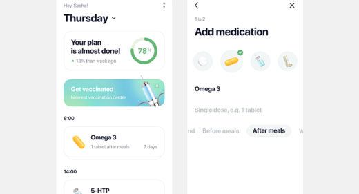 Medications tracking Figma app template