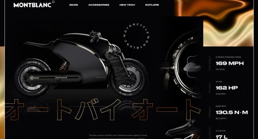 Motorcycle website template for Figma