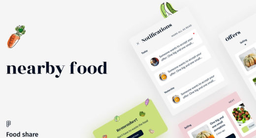 Nearby food Figma app freebie