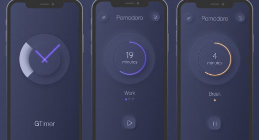 Neumorphic pomodoro timer for Figma