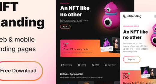 NFT responsive Figma landing page