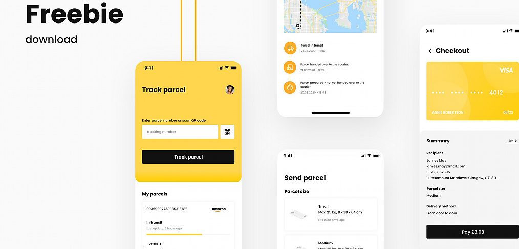 Parcel Delivery App Figma template